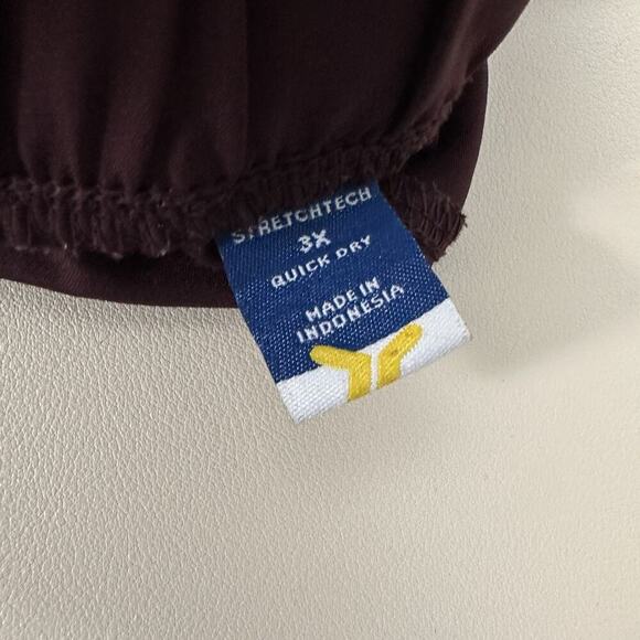 Old Navy Stretch Tech Pants Womens 3X Burgandy Quick Dry Pockets Lightweight - Picture 6 of 11